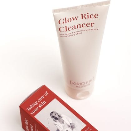 Glow Rice Cleanser by KIRICHUK MEDSKIN – dermatologist-developed Korean face cleanser that gently removes impurities while protecting the skin barrier.