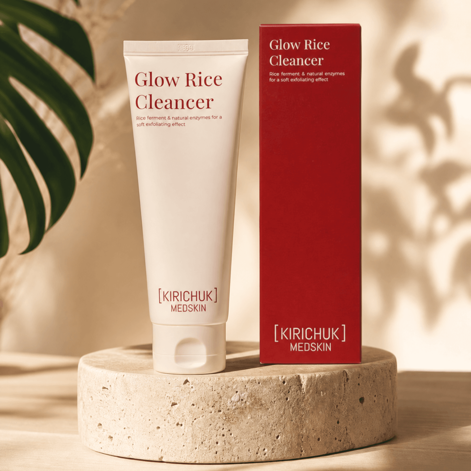 клинсер KIRICHUK MEDSKIN Glow Rice Cleanser – gentle Korean facial cleanser with rice enzymes for daily cleansing, hydration and healthy glowing skin