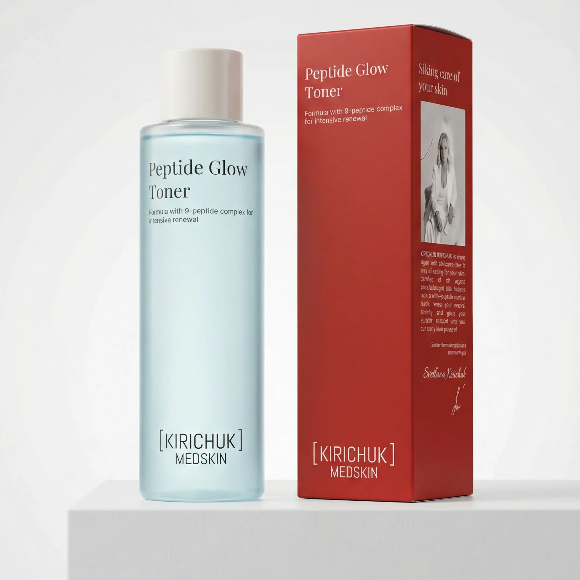 peptide glow toner hydrating facial toner bottle