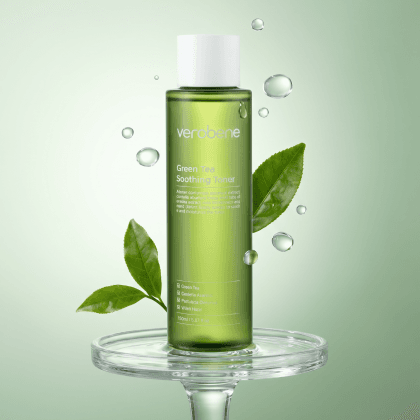 Korean soothing facial toner with green tea for lightweight hydration and daily skin comfort