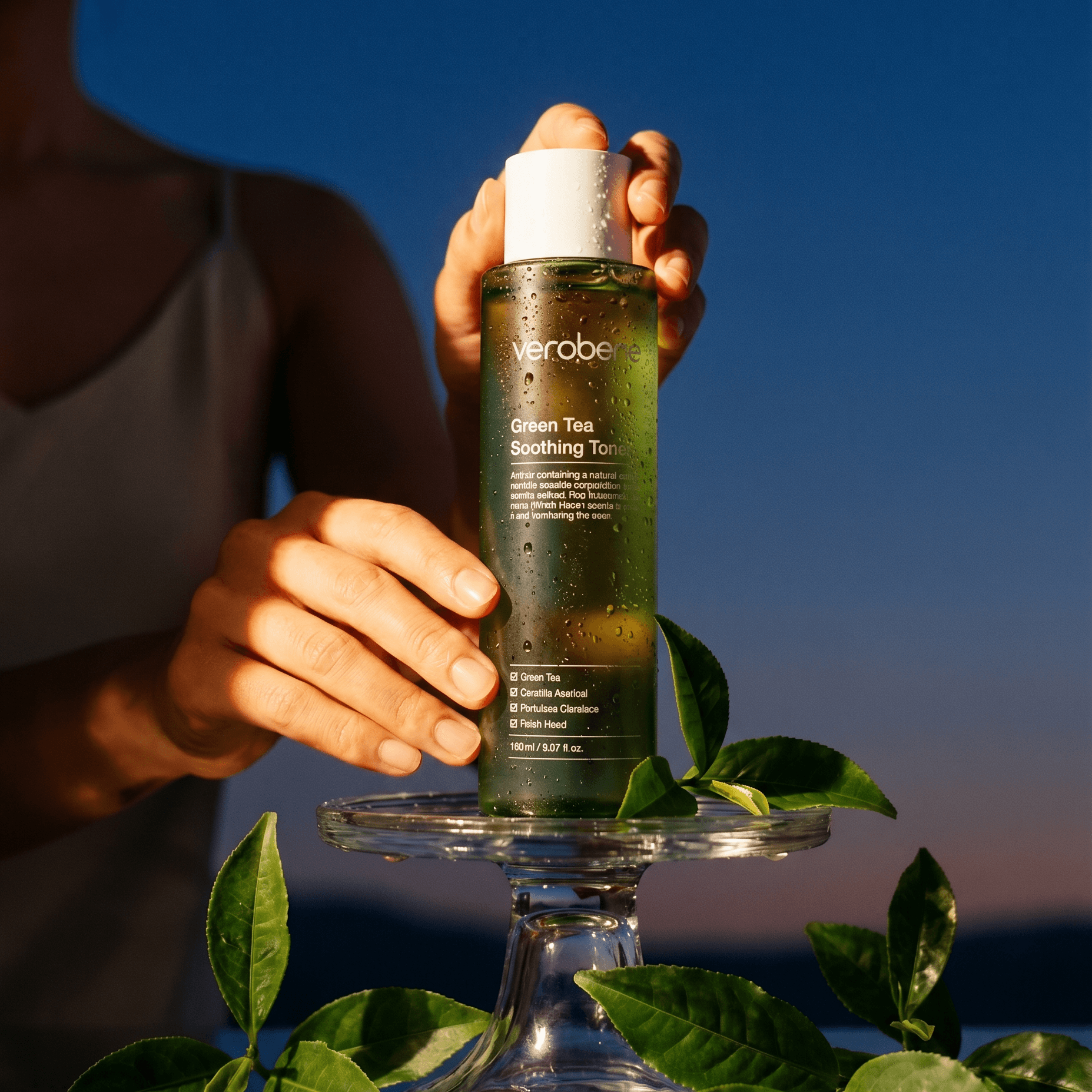 Korean soothing facial toner with green tea for lightweight hydration and daily skin comfort