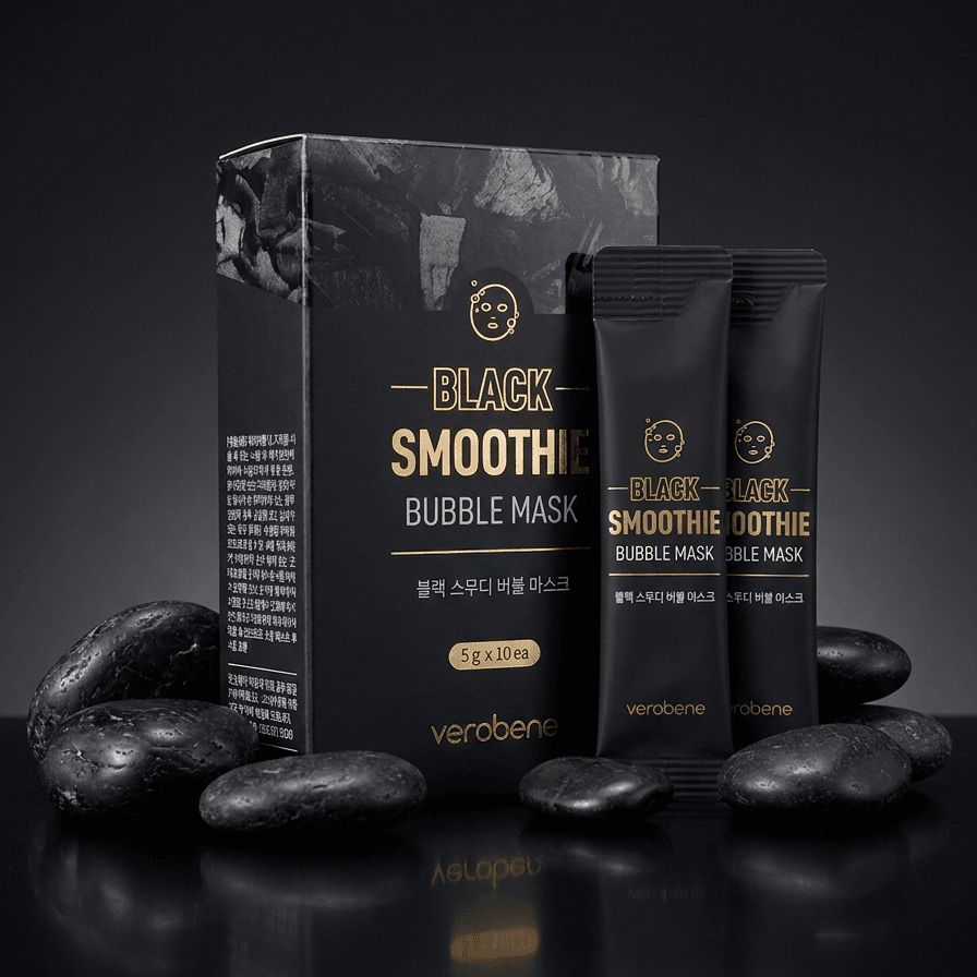 hf_20260618_124024_40c5bd54-3f23-4f54-8141-7a9471414a25 Verobene Black Smoothie Bubble Mask oxygen bubble cleansing mask with charcoal complex for deep pore cleansing