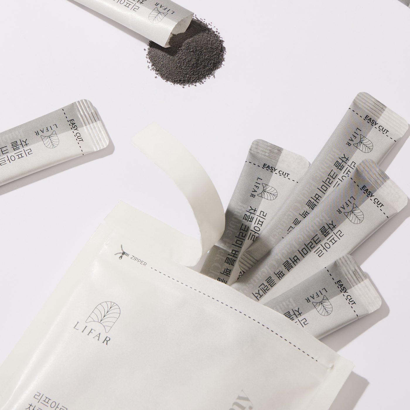 LIFAR CHARCOAL CREAMY BUBBLE PACK CLEANSER (7 Days Stick Kit)