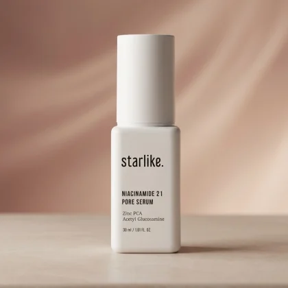Starlike Niacinamide 21 Pore Serum bottle for enlarged pores and oily skin