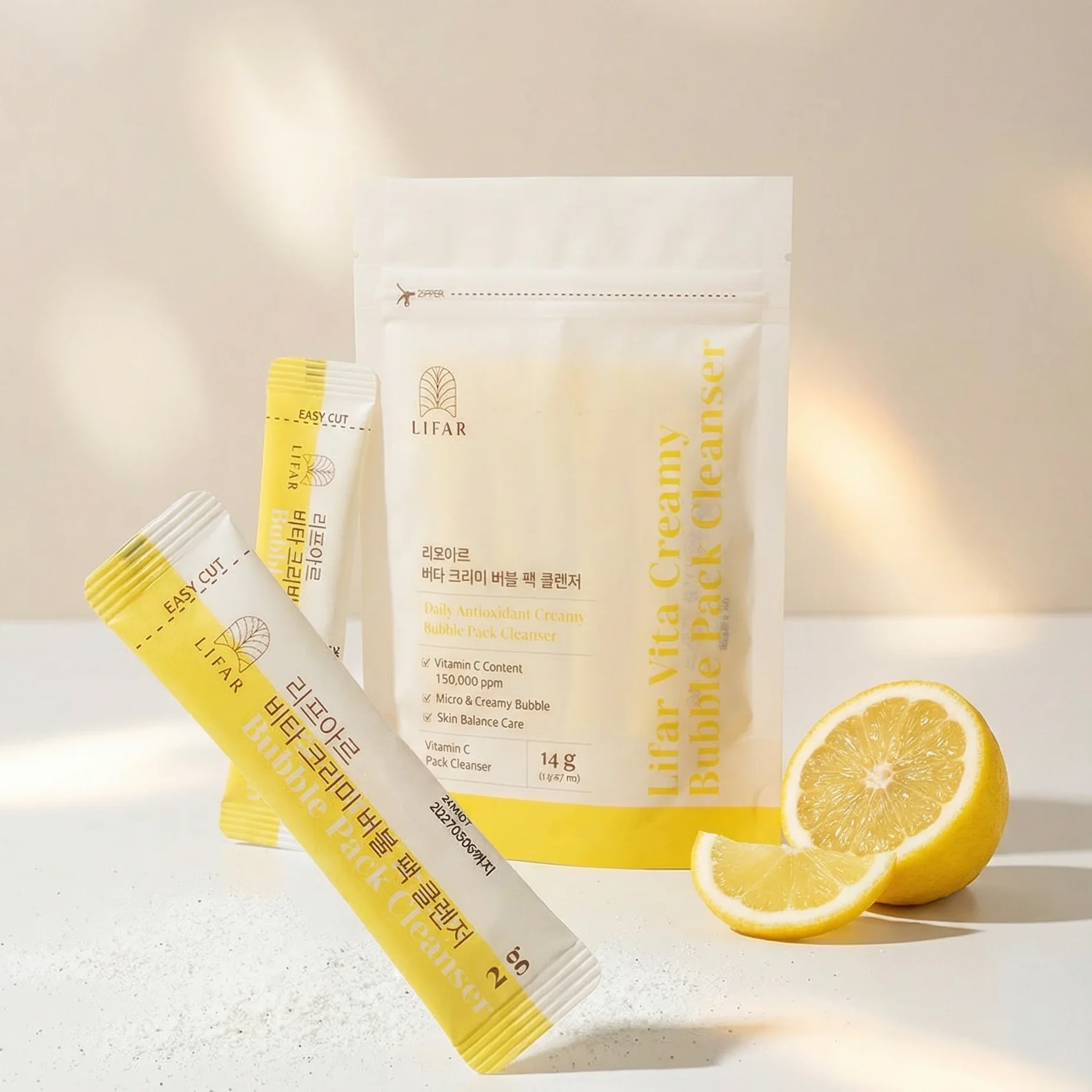 vitamin c enzyme powder cleanser sticks texture foam