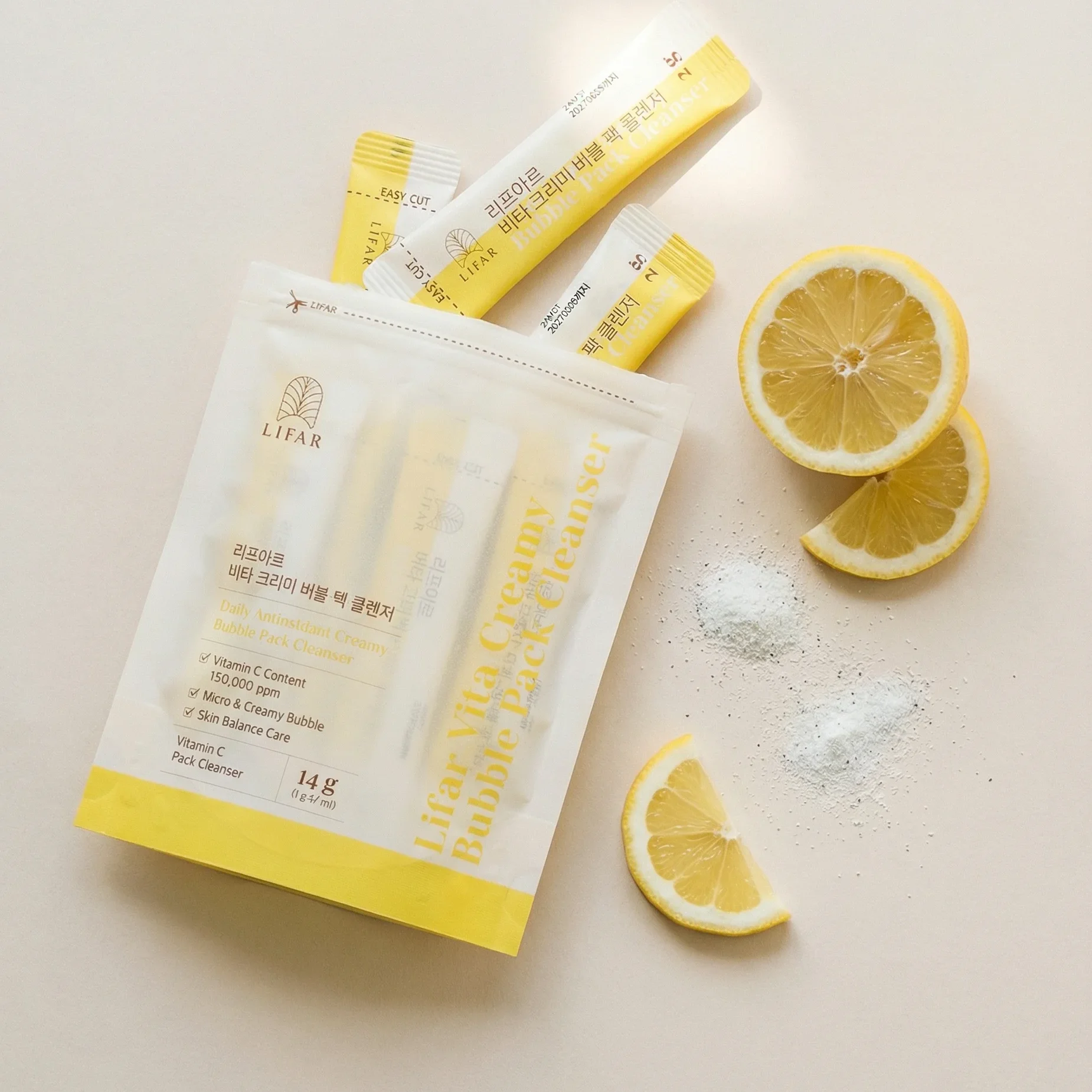 vitamin c enzyme powder cleanser sticks single use format