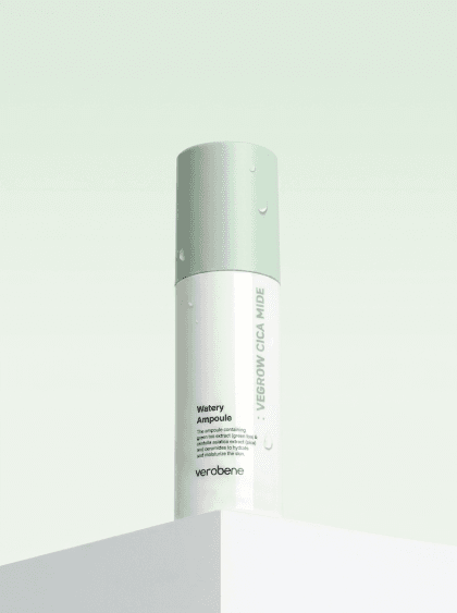 Korean watery ampoule with soothing and skin barrier support – Verobene Vegrow Cica Mide