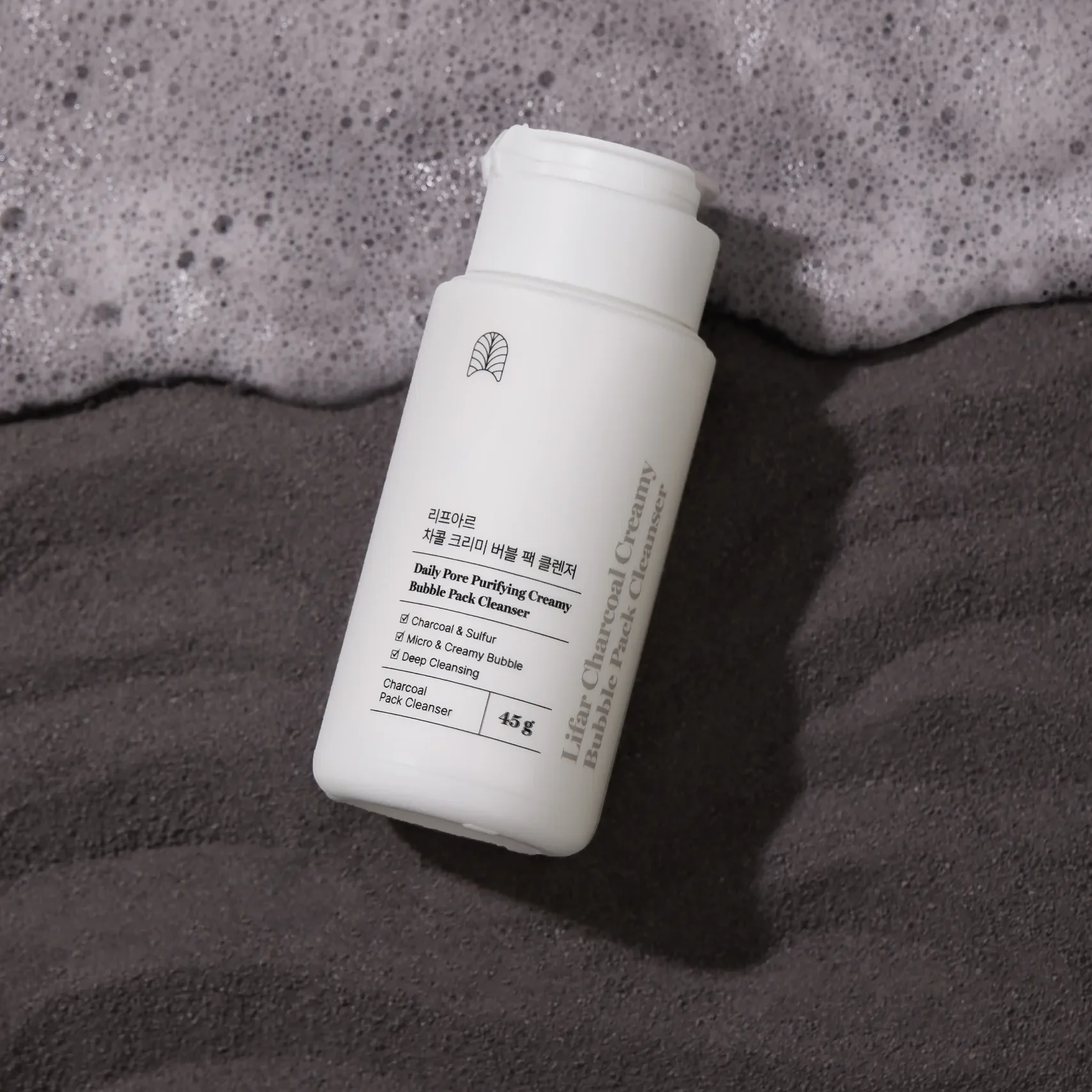 charcoal enzyme powder cleanser foam texture