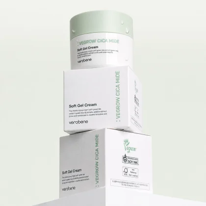 Verobene Vegrow Cica Mide Soft Gel Cream for sensitive skin – soothing and hydrating Korean skincare