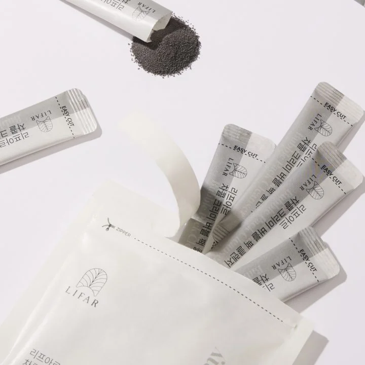 LIFAR CHARCOAL CREAMY BUBBLE PACK CLEANSER (7 Days Stick Kit)